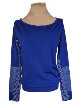 Nike Dri-FIT Stay Cool NWOT Blue Long Sleeve Running Top Small Athletic Pullover